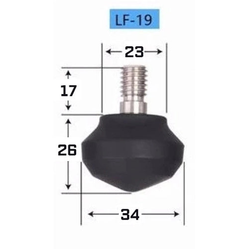 Leofoto LF-19 34mm Rubber Feet for Leofoto Tripod(3-Pieces)