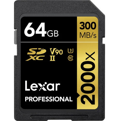 Lexar 64GB Professional 2000x SDXC UHS-II Memory Card