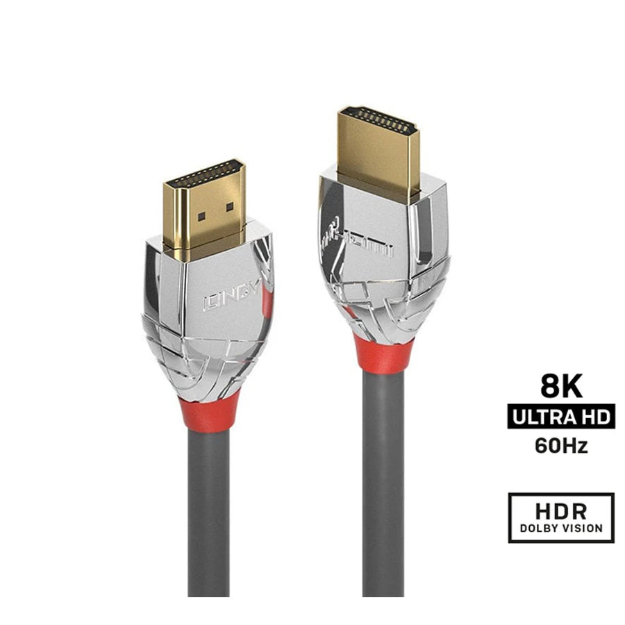 LINDY #37871 CROMO High Speed HDMI Cable with Ethernet, HDMI 2.0, A to A, 1m