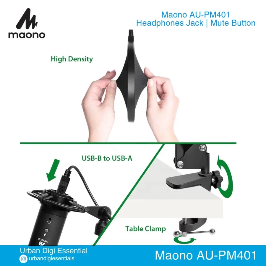 Maono USB Microphone AU-PM401