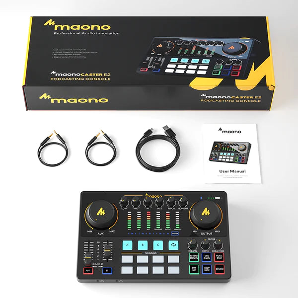 MAONO Maonocaster AME2 A Integrated Audio Production Studio with Single Mic Bundle