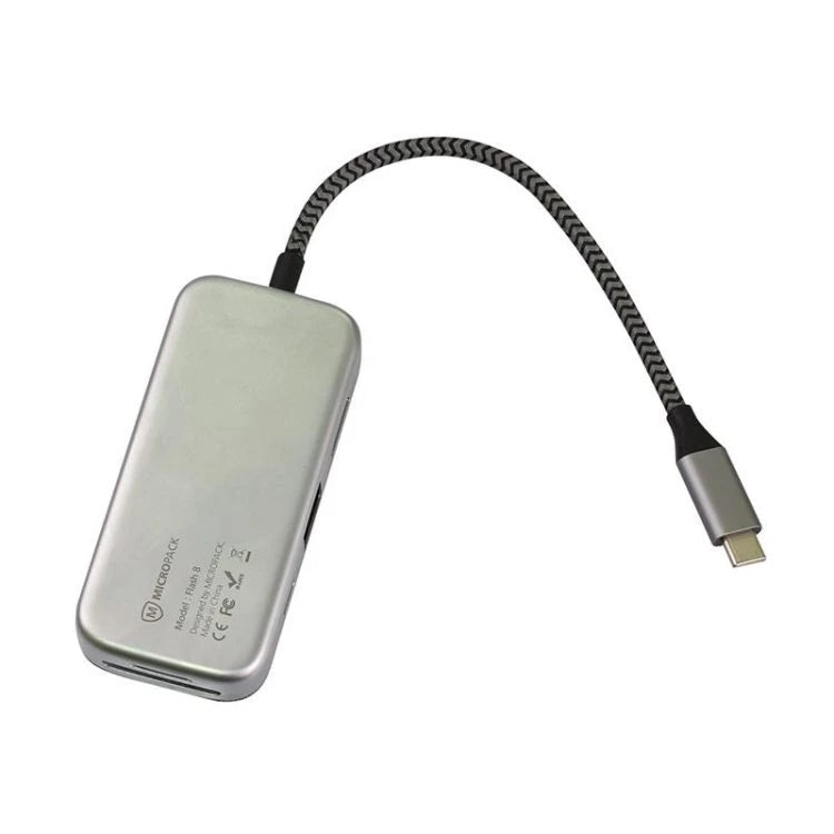 MICROPACK DATA CONVERTER FLASH 8 USB-C 8 IN 1 GRAY (MDC-8-GY)