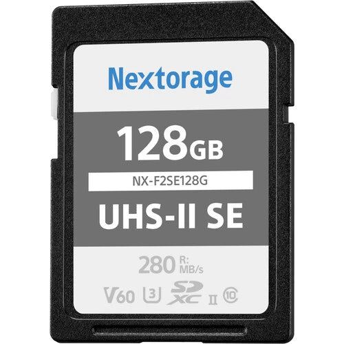 Nextorage NX-F2SE SDXC UHS II 128GB 280MB/s Max Read Speed, 100MB/s Max Write Speed U3 CL10 V60