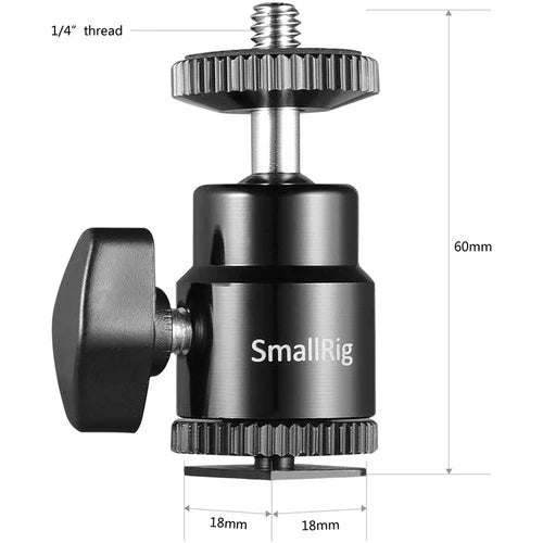 SmallRig Camera Hot shoe Mount with 1/4" Screw (2pcs) 2059