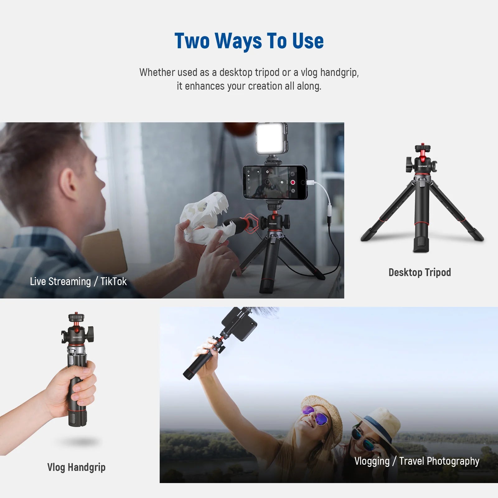 Neewer ST-DT24V DESKTOP TRIPOD FOR VLOGGING (I TYPE