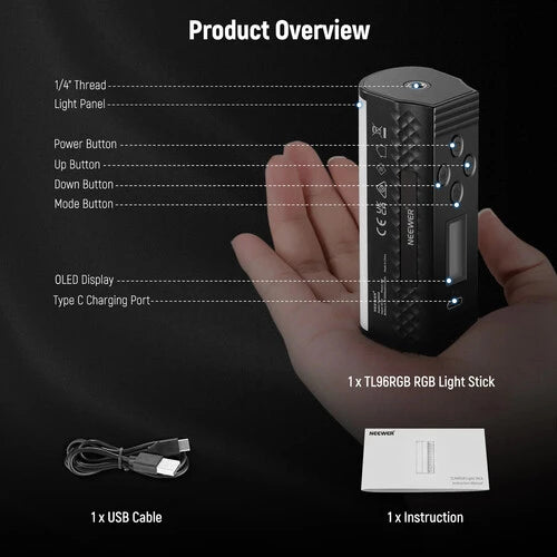 NEEWER TL96 RGB Magnetic Handheld Light Stick