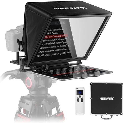 Neewer X14 Pro Aluminum Teleprompter with Remote & Carry Case