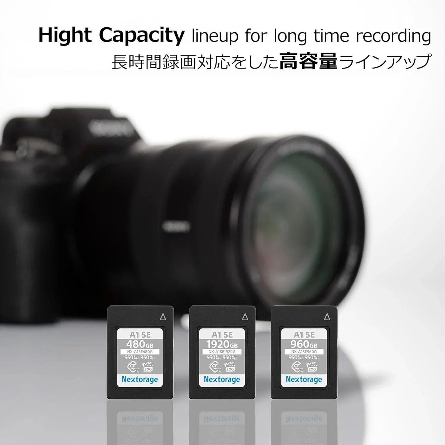 Nextorage NXA1SE CFExpress Type A 480GB 950MB/s Read, 950MB/s Write, 400MB/s Sustain Write