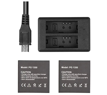 Akaso Battery Kit For Brave 7 Le (2 Battery + 1 Docking)