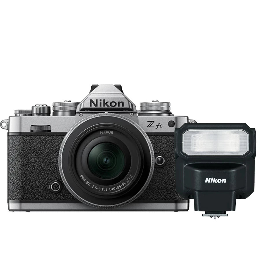 Nikon Z fc Mirrorless Digital Camera Silver with 16-50mm Lens + Nikon SB300