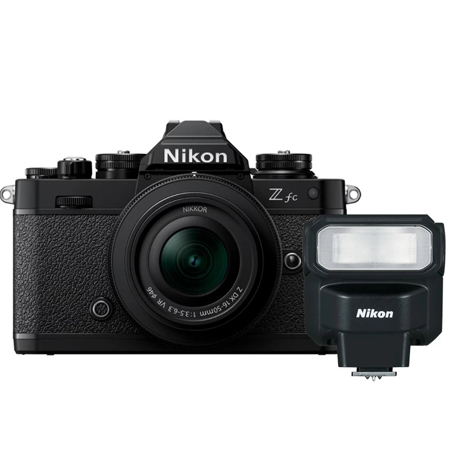 Nikon Z fc Mirrorless Digital Camera Black with 16-50mm Lens + Nikon SB300