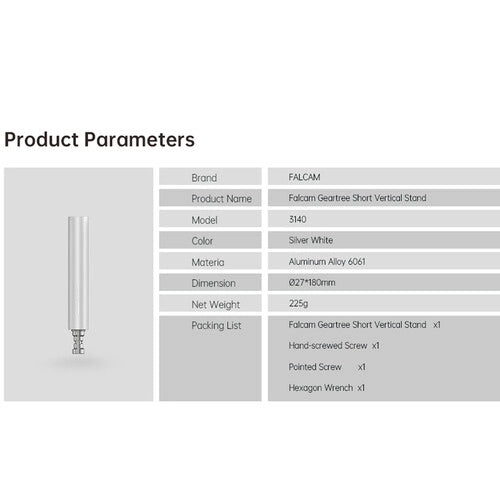 Falcam Geartree Short Vertical Stand 3140