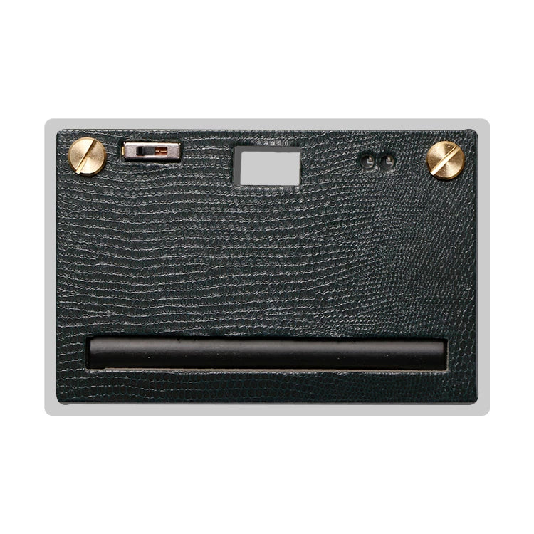 Paper Shoot Leather Texture Wooden Box Camera Set - Spurce Green 18MP