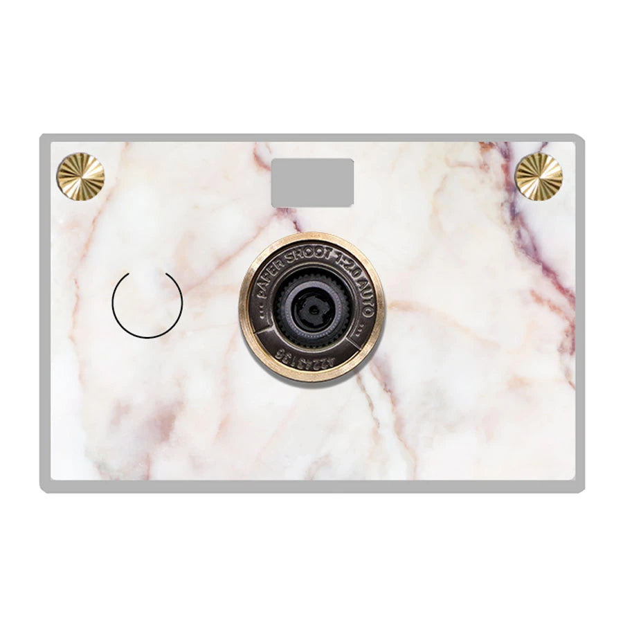 Paper Shoot Paper Camera Stone Pattern Series (Bianco Rose)