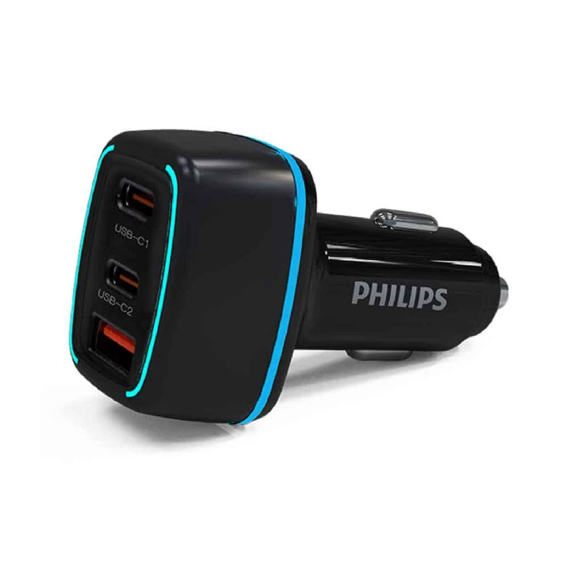 Philips DLP2557 Car Charger 65W PD QC 3 Ports Type C