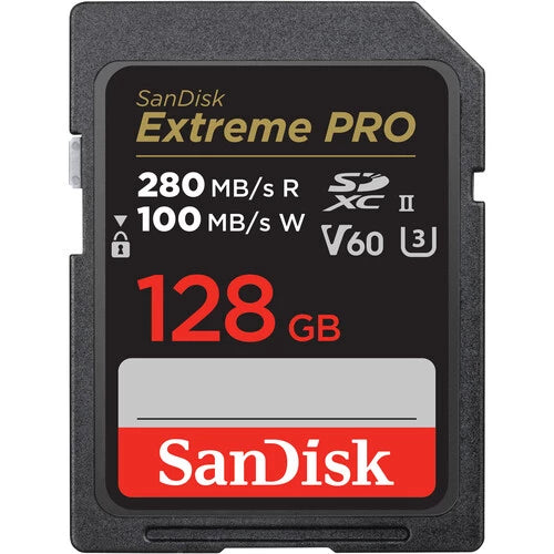 SanDisk SDXC Extreme Pro UHS-II V60 128GB 280MB/s SDSDXEP-128G-GN4IN