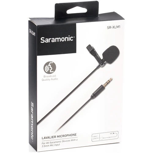 Saramonic SR-XLM1 Omnidirectional Broadcast-Quality Lavalier Microphone with 3.5mm TRS Connector