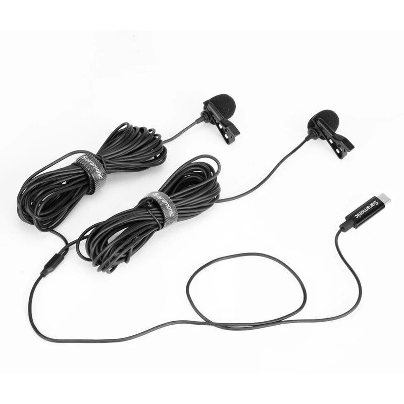 Saramonic LavMicro U3C Omnidirectional Lavalier Dual Microphone with USB Type-C Connector for Android Devices
