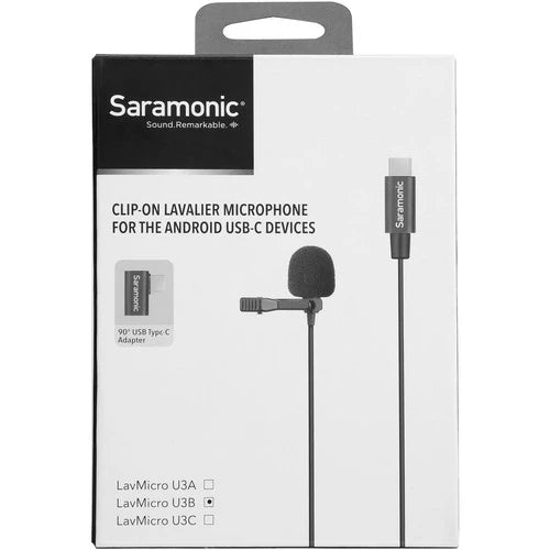 Saramonic LavMicro U3B Omnidirectional Lavalier Microphone with USB Type-C Connector for Android Devices