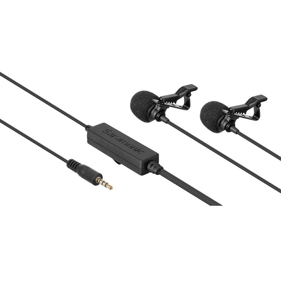 Saramonic LavMicro 2M dual head omnidirectional lavalier microphone