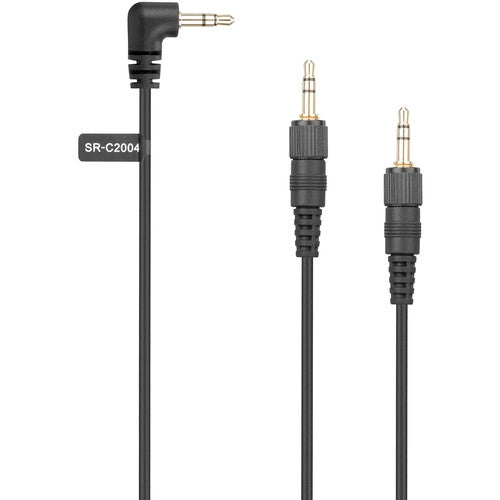 Saramonic SR-C2004 Dual Locking 3.5mm to Right-Angle 3.5mm Output Y-Cable for Two Wireless Receivers