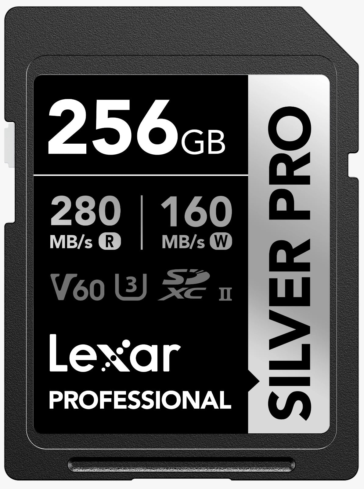 Lexar 256GB Professional SDXC SILVER PRO UHS-II Memory Card 280MB/s