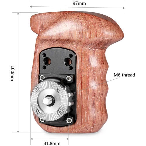 SmallRig 1891 Left-Side Wooden Grip with ARRI Rosette