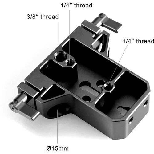SmallRig Baseplate with Dual 15mm Rod Clamp 1674