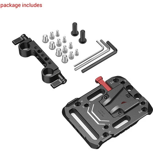 SmallRig V Mount Battery Plate with Dual 15mm Rod Clamp 3016