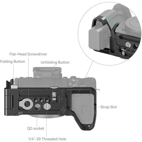 SmallRig Foldable L-Shape Mount Plate for Sony Alpha 7R V / Alpha 7 IV / Alpha 7S III3984
