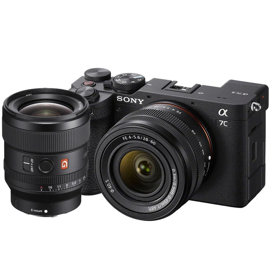 Paket Sony a7C II Mirrorless Camera with 28-60mm Lens (Black) With Sony FE 35mm f/1.4 GM Lens