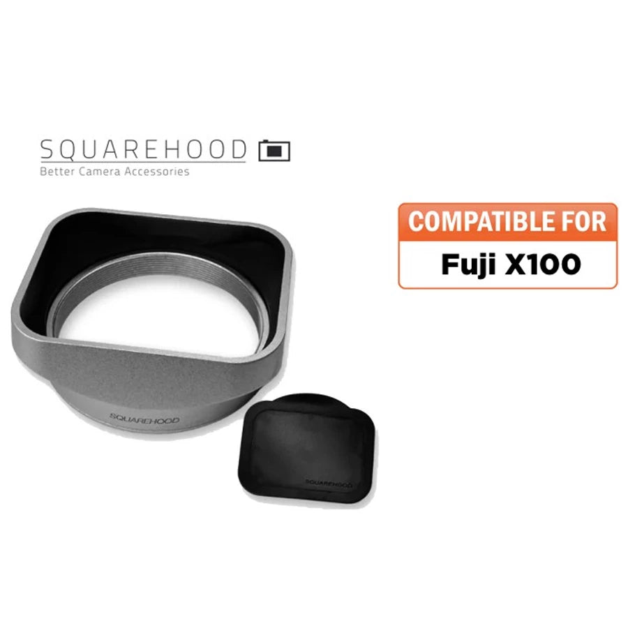 SquareHood Model P for Fuji X100 Cameras (Silver)