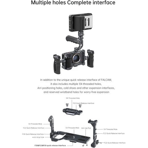 FALCAM F22&F38&F50 Quick Release Camera Cage Base V2(FOR SONY FX3/FX30) 3298