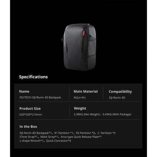PGYTECH DJI Ronin 4D Backpack P-CB-245