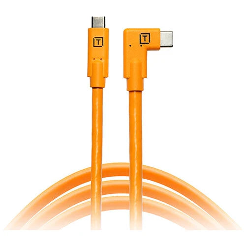 TetherPro CUC15RT-ORG USB-C to USB-C Right Angle (Orange)