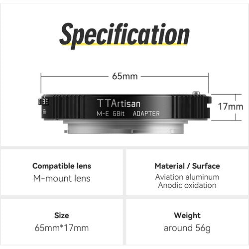 TTARTISAN Adapter LEICA M-NIKON Z 6 BIT
