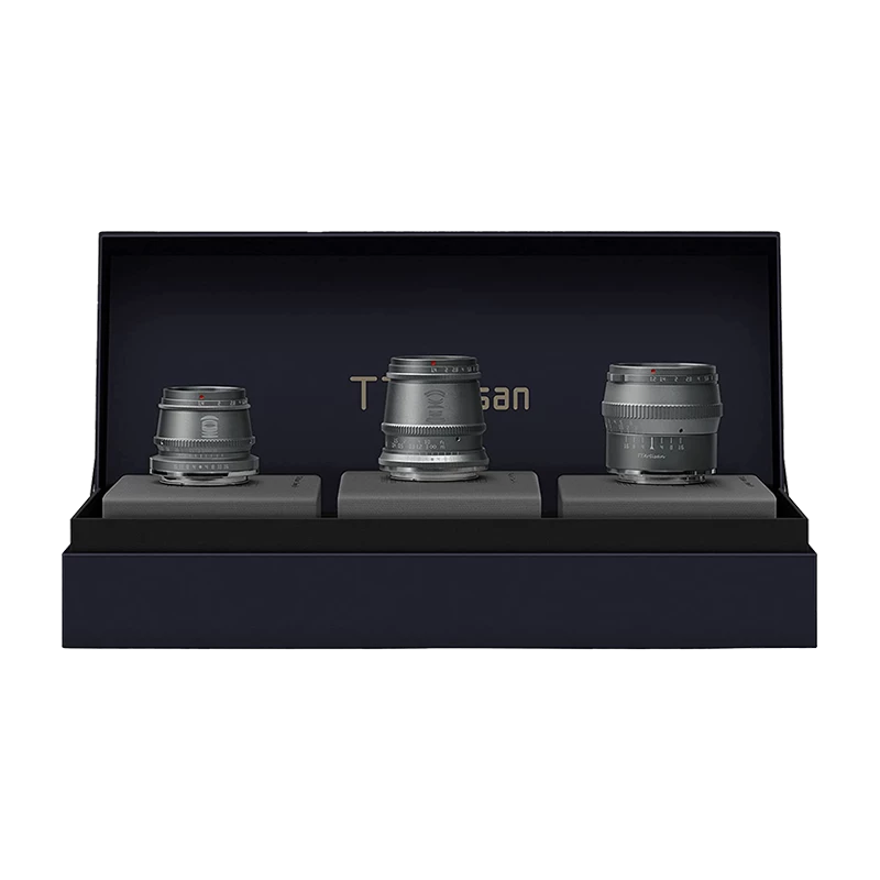 TTArtisan 17mm-35mm-50mm Titanium lens set For Fuji X