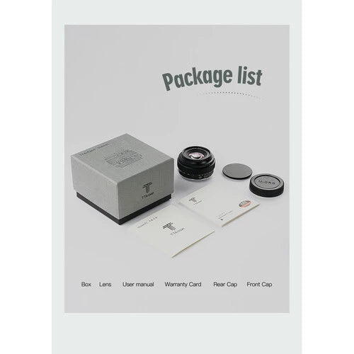 TTartisan 50mm f2 EOS-M MOUNT (FULL FRAME)