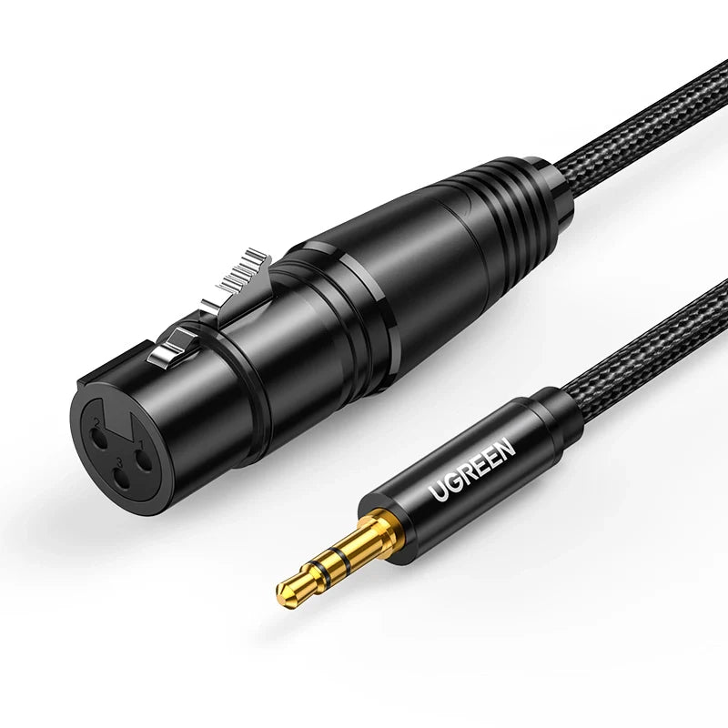 UGREEN Kabel XLR Microphone Female to Aux 3.5mm Male 20763 - 1 METER