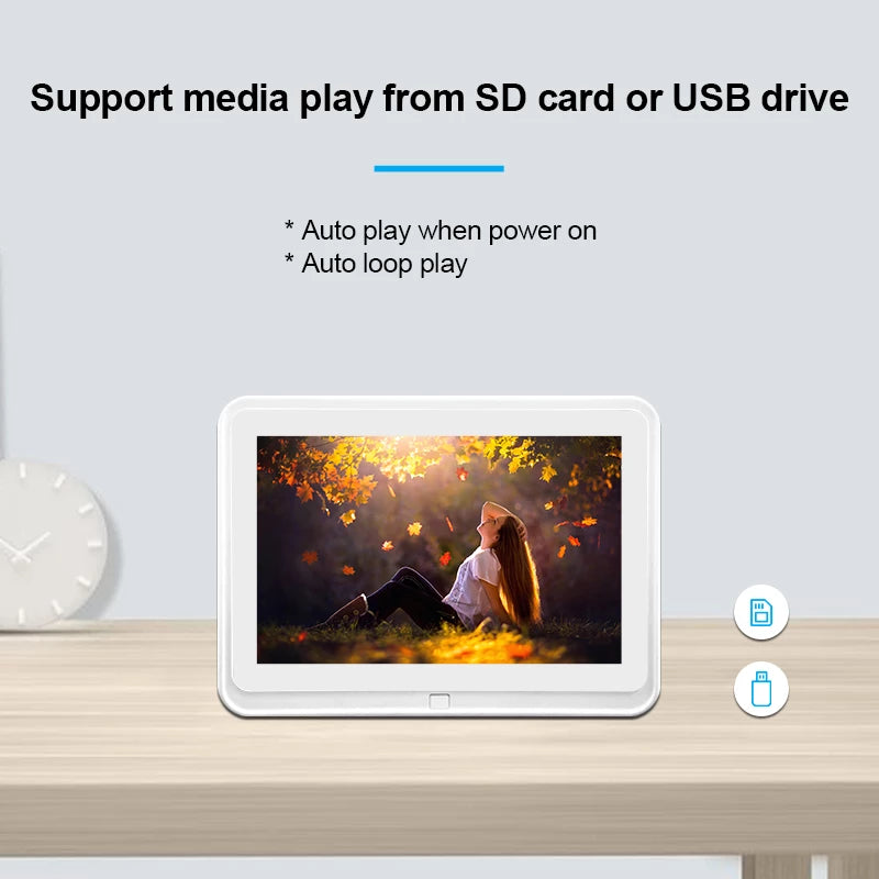 Frameo 10" Smart Digital Photo Frame with Frameo App (White)