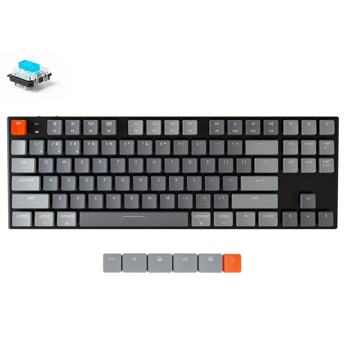 Keychron K1-M2 Wireless Mechanical Keyboard Aluminum Frame 87 Key RGB Backlight Blue Switch
