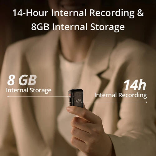 DJI Mic 2 (1 TX, Shadow Black) Compact Digital Wireless Microphone System/Recorder for Camera & Smartphone