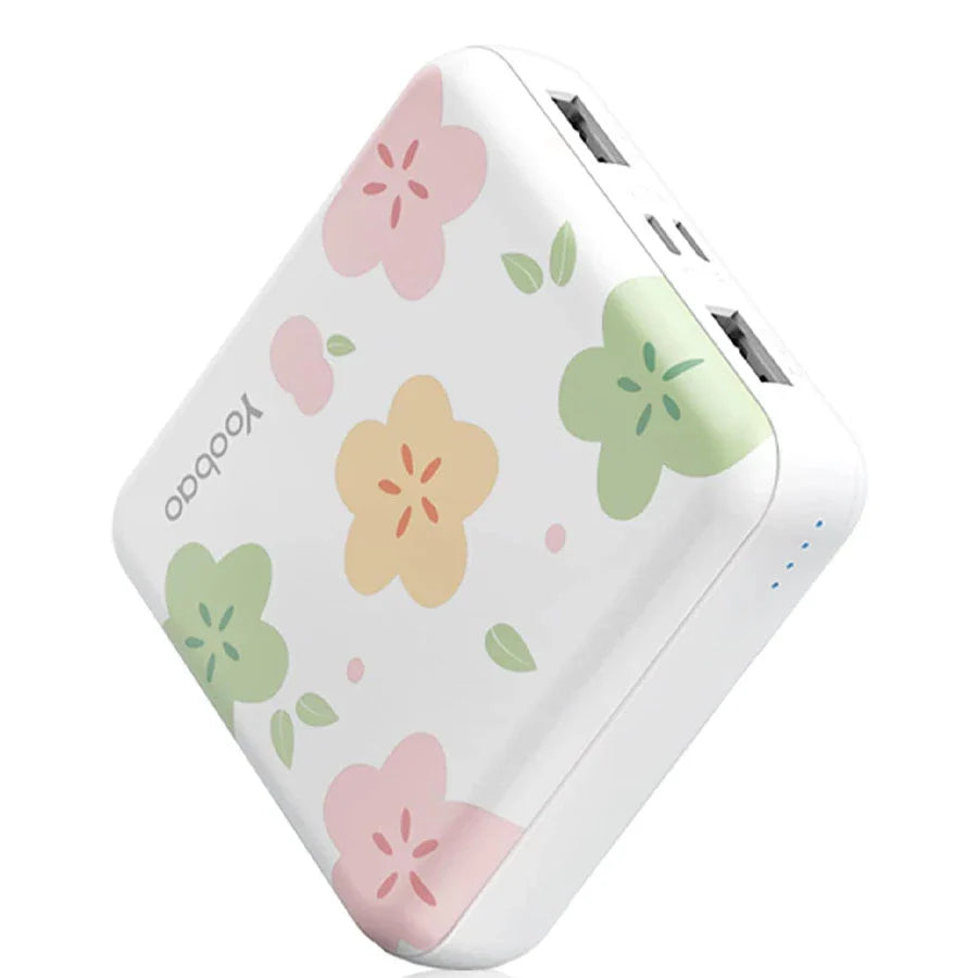 Yoobao M4 Mini-C 10000 mAh Mini Size - White Flower