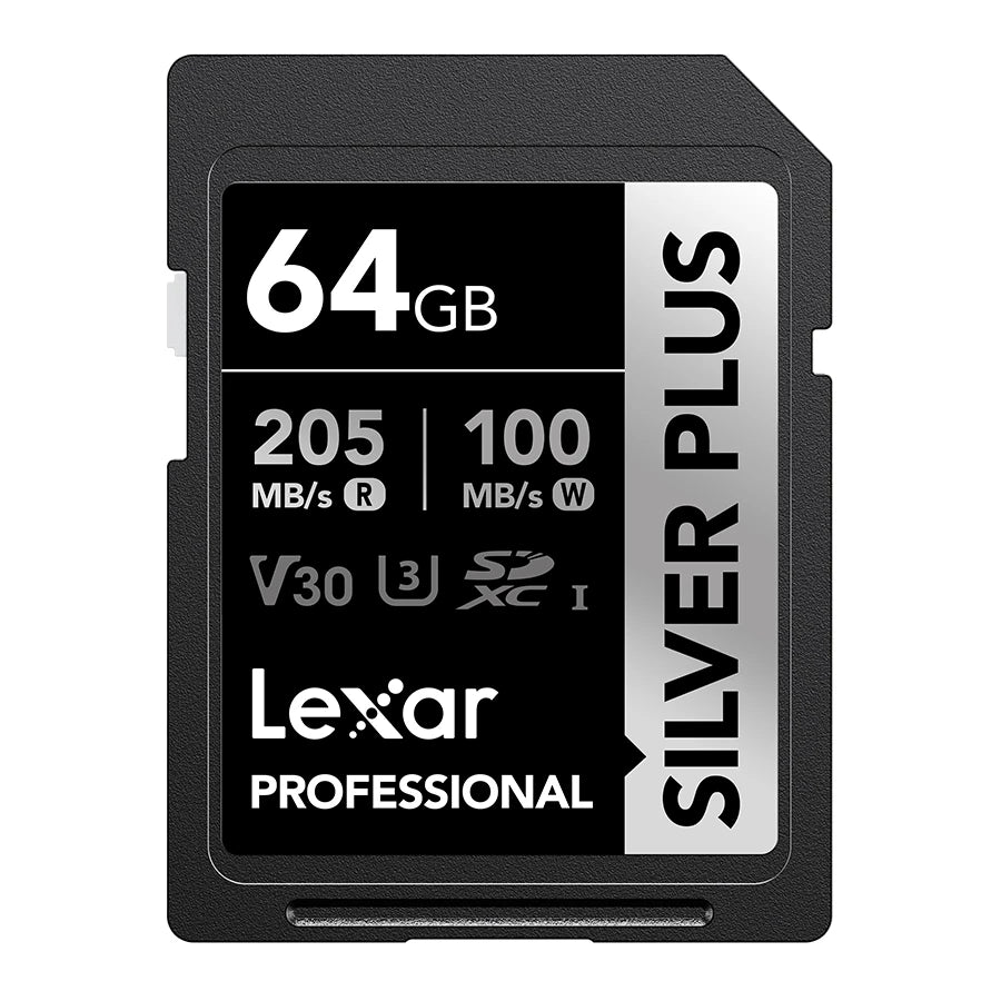 Lexar 64GB Professional SDXC SILVER PLUS UHS-I Memory Card 205MB/s