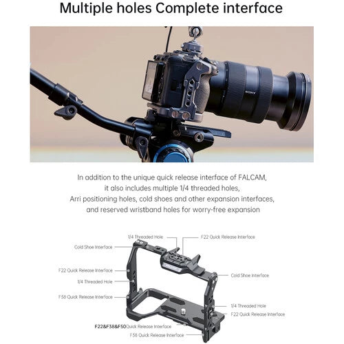 FALCAM F22&F38&F50 Quick Release Camera Cage Base V2(FOR SONY A7M4) 3299