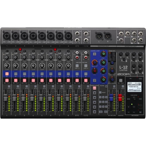 Zoom Recording Mixer Zoom Livetrak L-12, 14-In/4-Out Usb Audio Intf