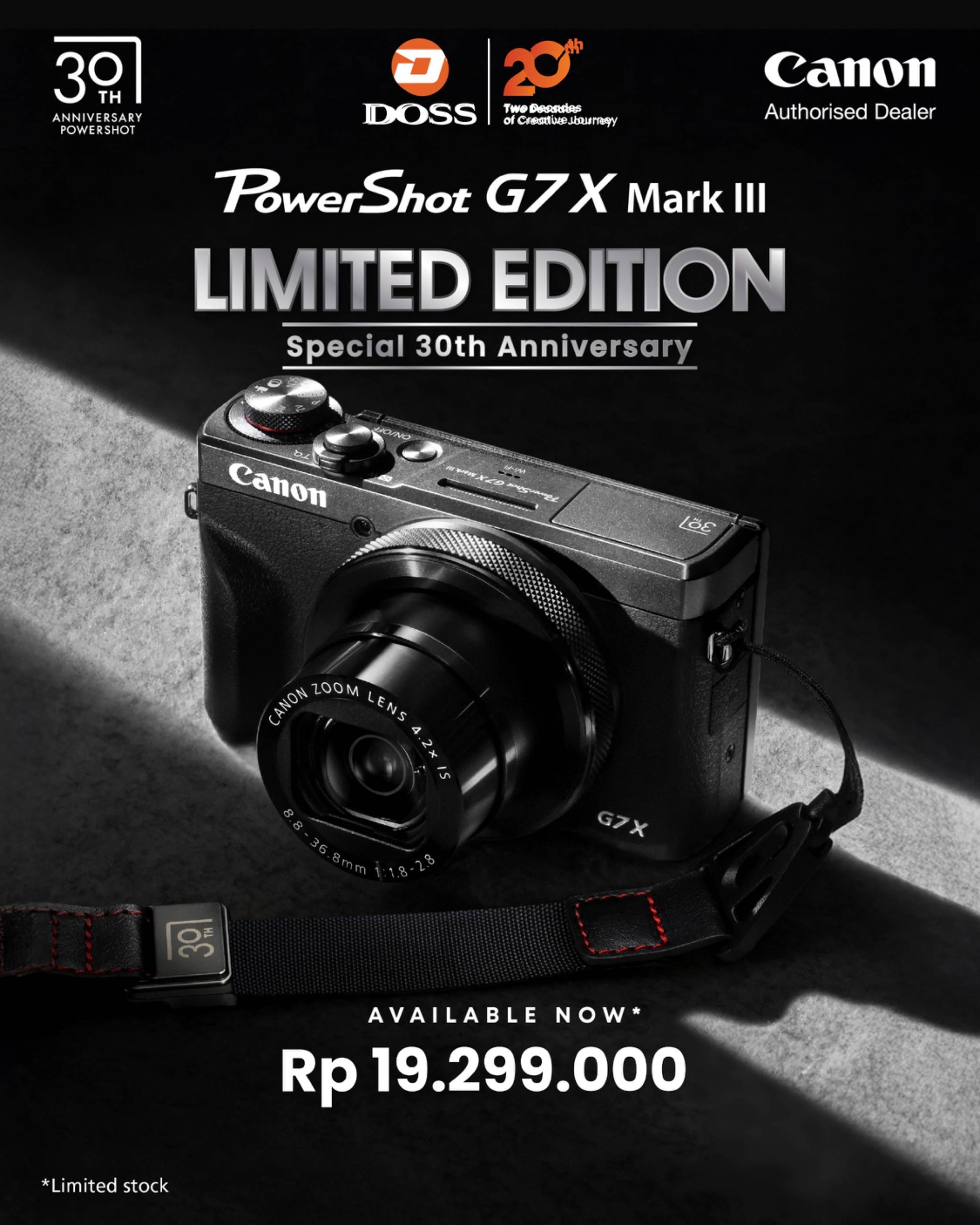 Kamera Canon PowerShot G7 X Mark III Limited Edition Resmi Hadir, Available di DOSS