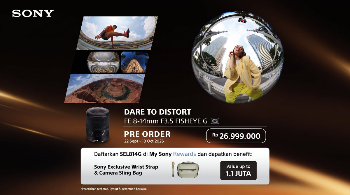 Pre-Order Sony FE 8-14mm F3.5 Fisheye G di DOSS! Lensa Fisheye Zoom E-Mount Pertama yang Wajib Kamu Miliki
