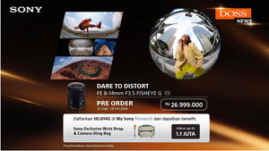 Pre-Order Sony FE 8-14mm F3.5 Fisheye G di DOSS! Lensa Fisheye Zoom E-Mount Pertama yang Wajib Kamu Miliki