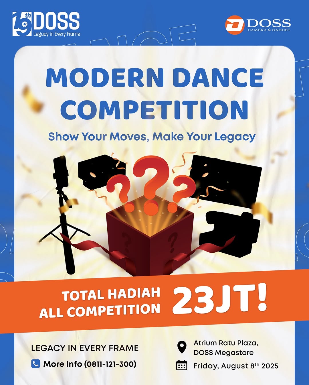 Ayo ikutan Modern Dance Competition Photo & Video Competition di Doss Anniversary ke 19, Menangkan total Hadiah Rp 23 Juta